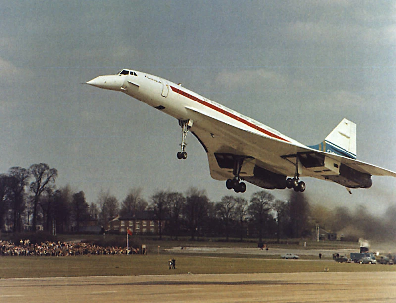 Concorde 002 first flight takeoff