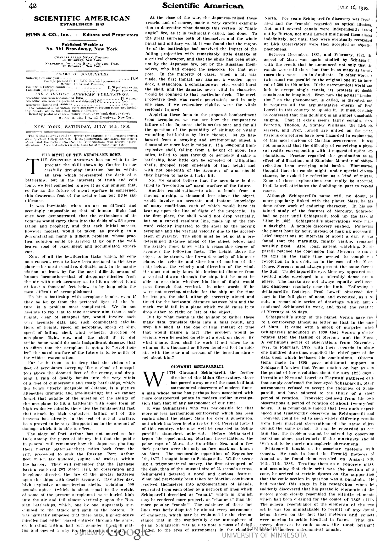 The Myth of the Aeroplane Bomb