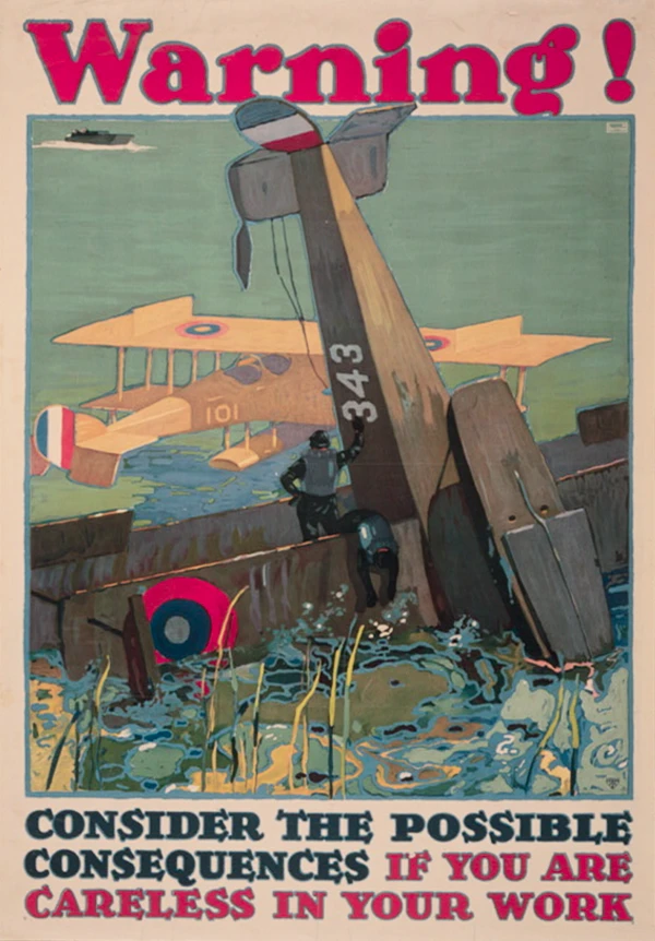 Warning! Consider the possible consequences if you are careless in your work