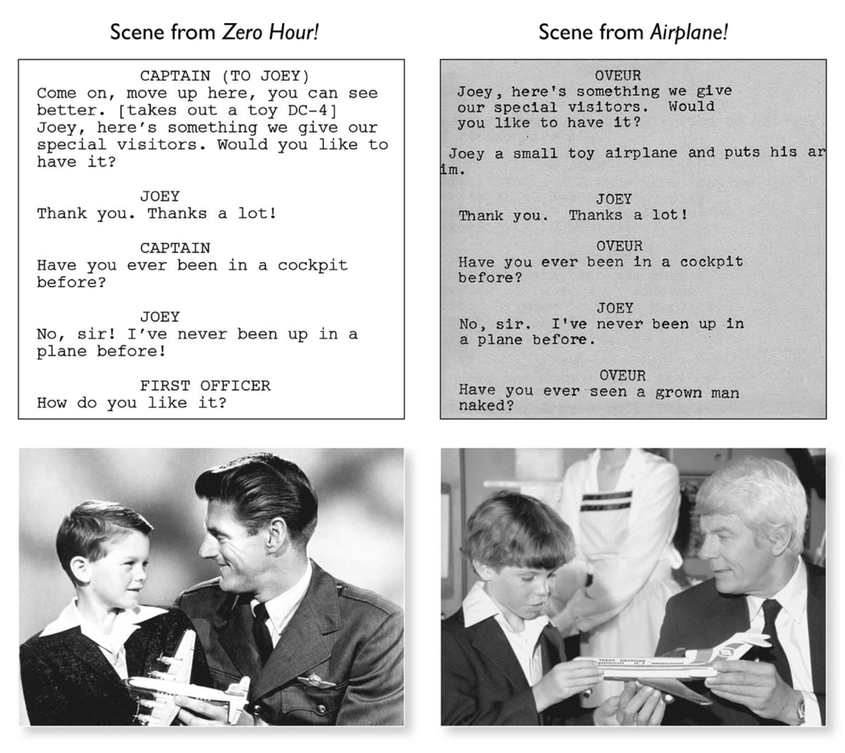 Zero Hour! Airplane! comparison
